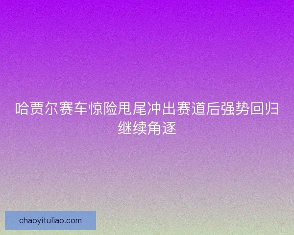 哈贾尔赛车惊险甩尾冲出赛道后强势回归继续角逐 哈贾尔赛车惊险甩尾冲出赛道后强势回归继续角逐